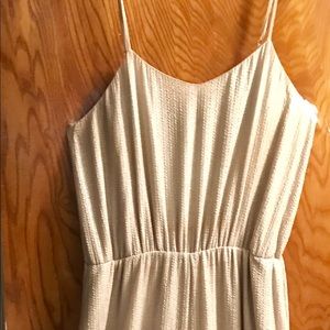 Pewter color shimmer jumpsuit